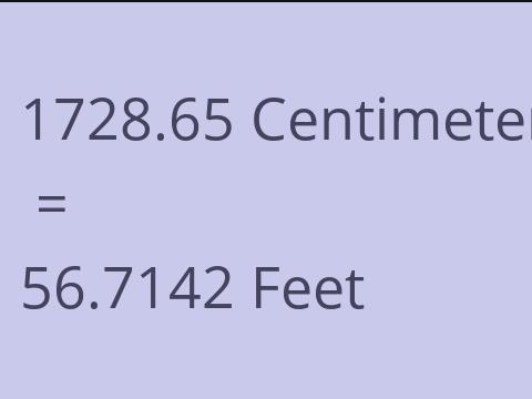 1728.65 CM TO FEET