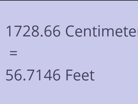 1728.66 CM TO FEET