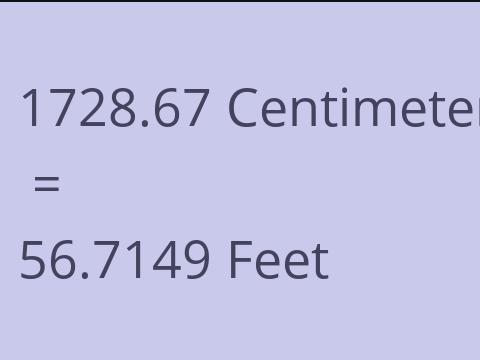 1728.67 CM TO FEET