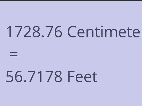 1728.76 CM TO FEET