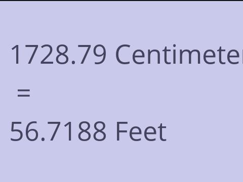 1728.79 CM TO FEET