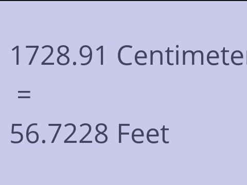 1728.91 CM TO FEET