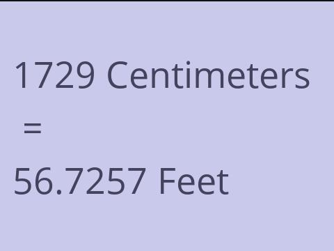 1729 CM TO FEET