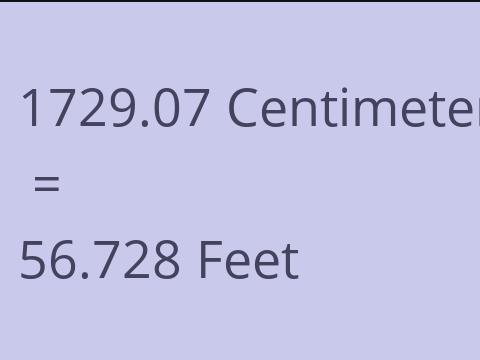 1729.07 CM TO FEET