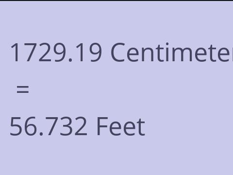 1729.19 CM TO FEET