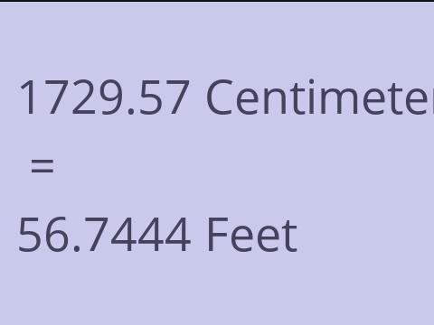 1729.57 CM TO FEET