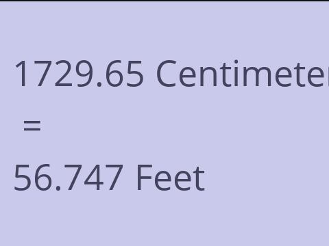 1729.65 CM TO FEET