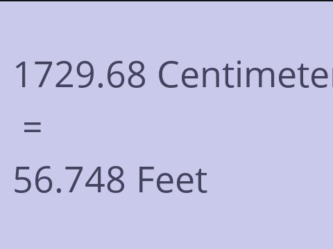 1729.68 CM TO FEET