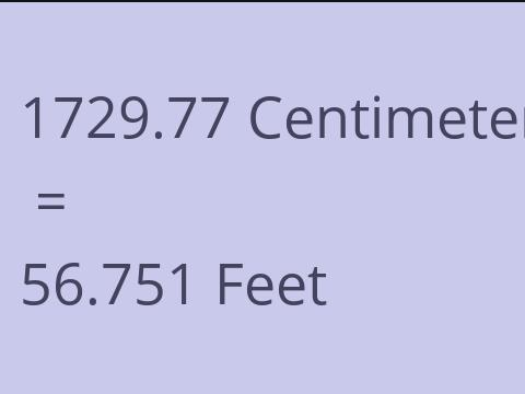 1729.77 CM TO FEET