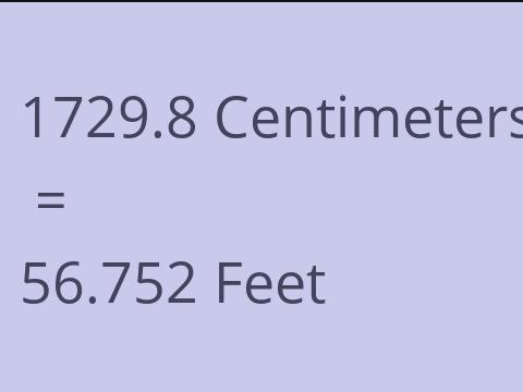 1729.8 CM TO FEET