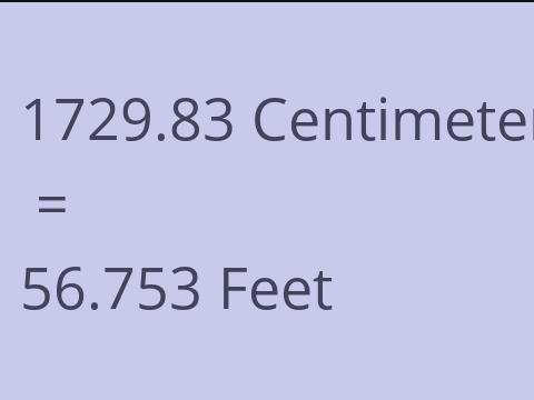 1729.83 CM TO FEET