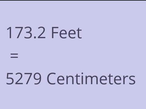 173.2 FEET TO CM