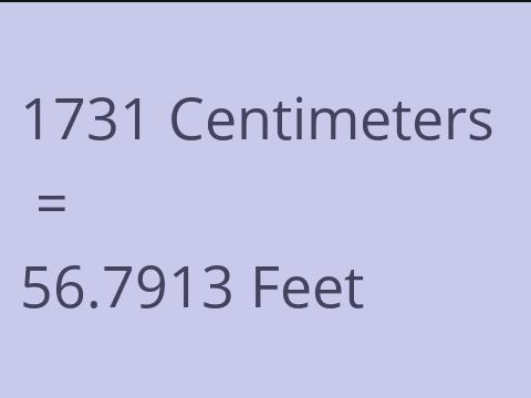 1731 CM TO FEET