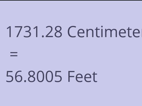 1731.28 CM TO FEET