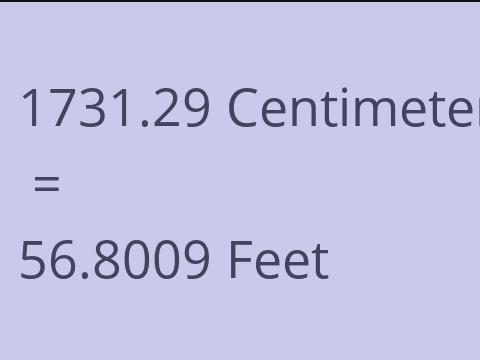 1731.29 CM TO FEET