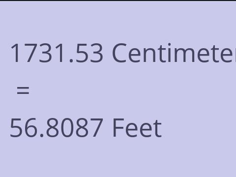 1731.53 CM TO FEET