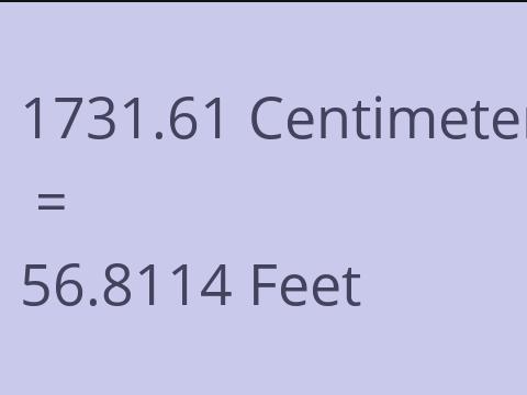 1731.61 CM TO FEET