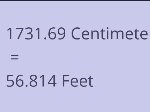 1731.69 CM TO FEET