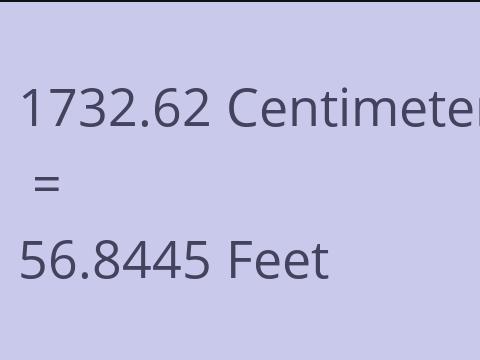 1732.62 CM TO FEET