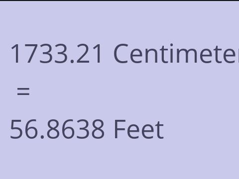 1733.21 CM TO FEET