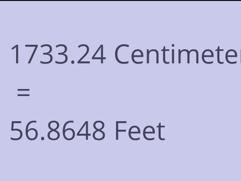 1733.24 CM TO FEET