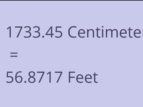 1733.45 CM TO FEET