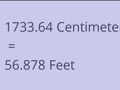 1733.64 CM TO FEET