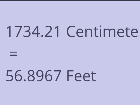 1734.21 CM TO FEET