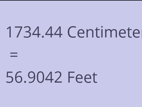 1734.44 CM TO FEET