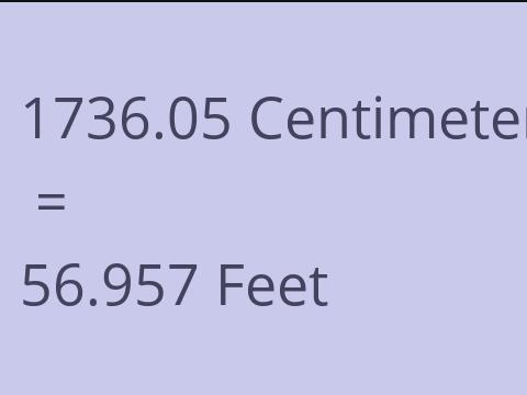 1736.05 CM TO FEET