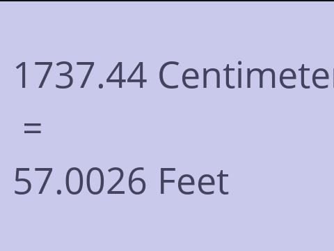 1737.44 CM TO FEET