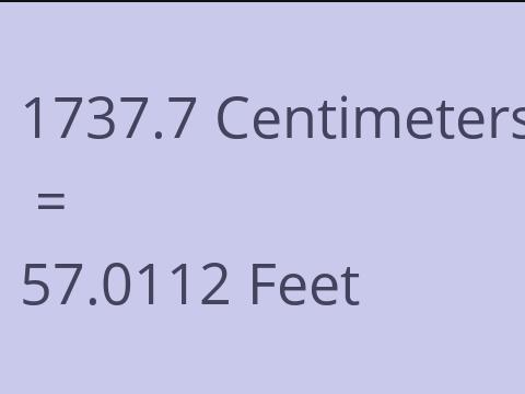 1737.7 CM TO FEET