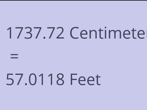 1737.72 CM TO FEET