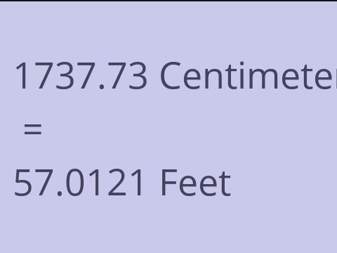 1737.73 CM TO FEET