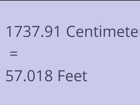 1737.91 CM TO FEET