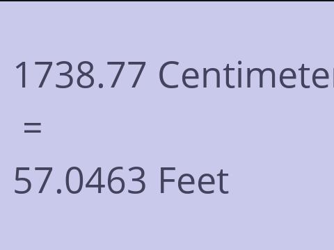 1738.77 CM TO FEET