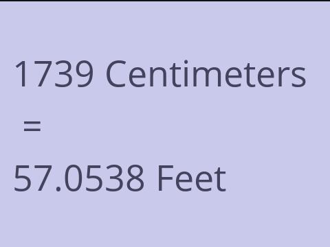 1739 CM TO FEET