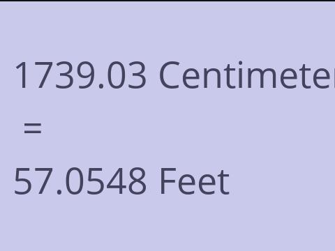 1739.03 CM TO FEET