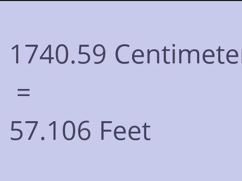 1740.59 CM TO FEET