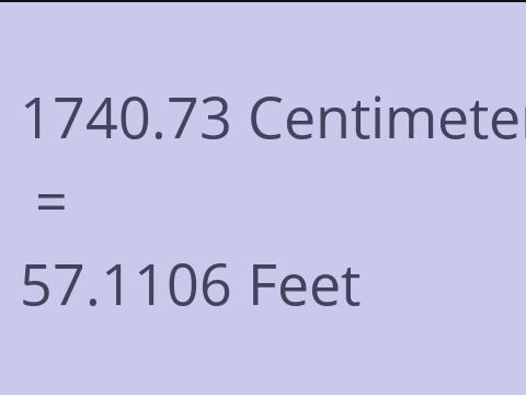 1740.73 CM TO FEET