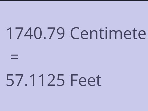 1740.79 CM TO FEET