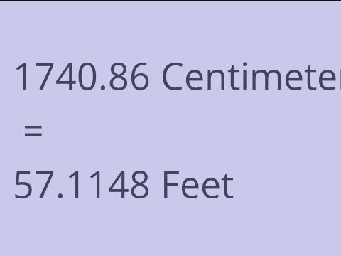 1740.86 CM TO FEET