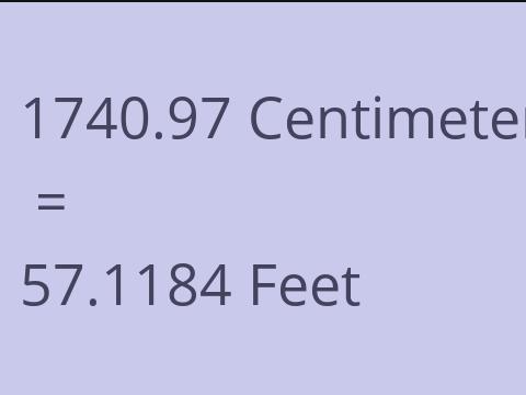 1740.97 CM TO FEET