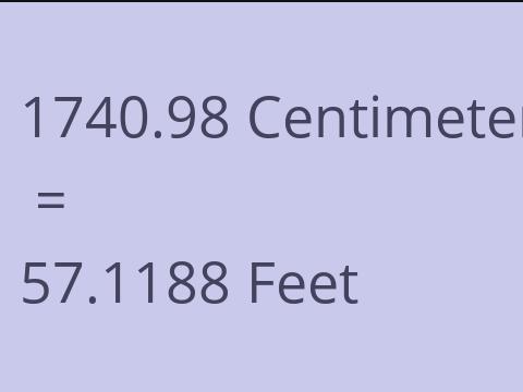 1740.98 CM TO FEET