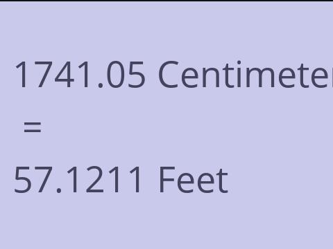 1741.05 CM TO FEET