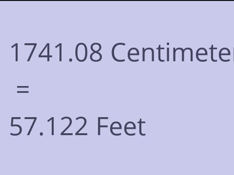 1741.08 CM TO FEET