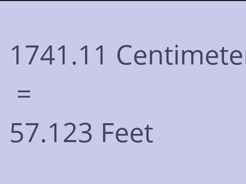 1741.11 CM TO FEET