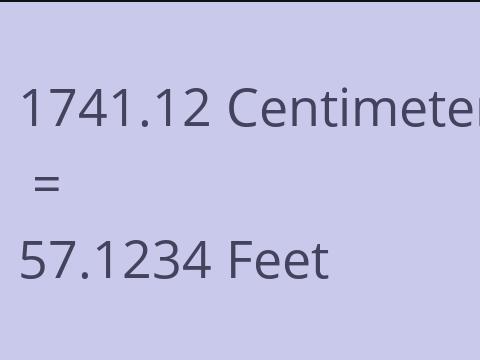 1741.12 CM TO FEET