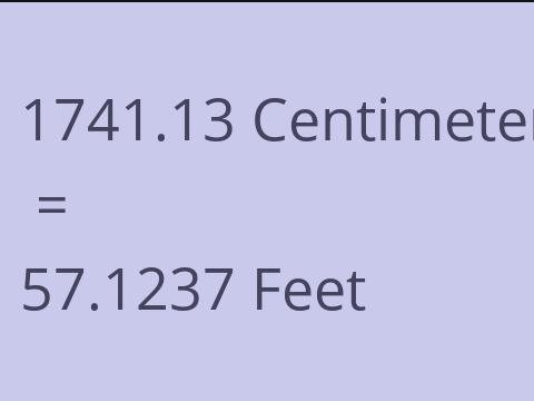 1741.13 CM TO FEET