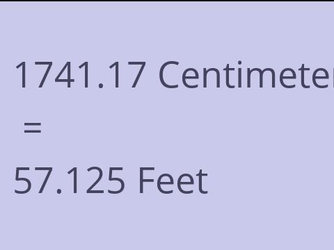 1741.17 CM TO FEET